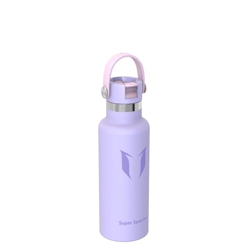 Detalle de Super Sparrow Sparrow Trinkflasche Kinder 500ml – Edelstahl mit Strohhalm, isoliert