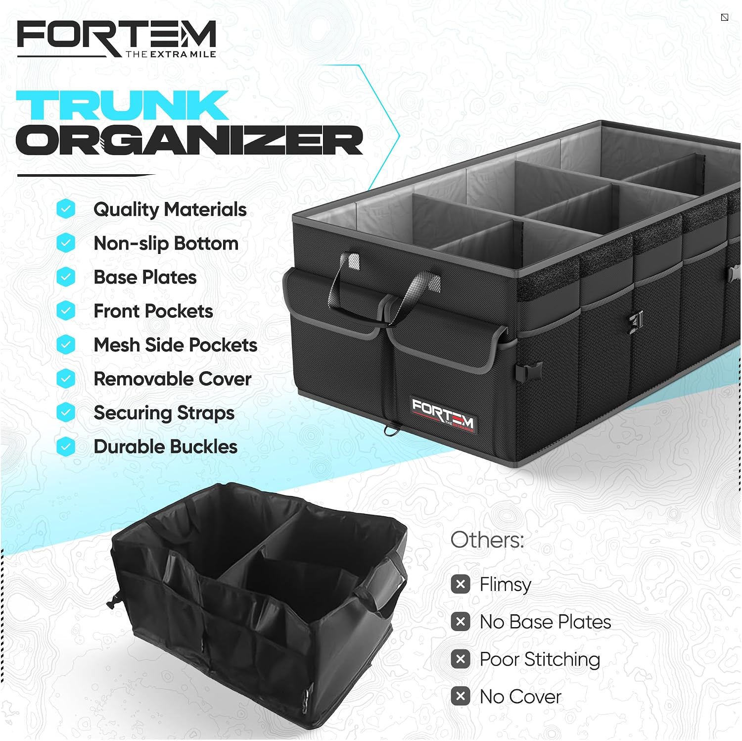 Thumbnail 6 de FORTEM Car Boot Organiser 85L