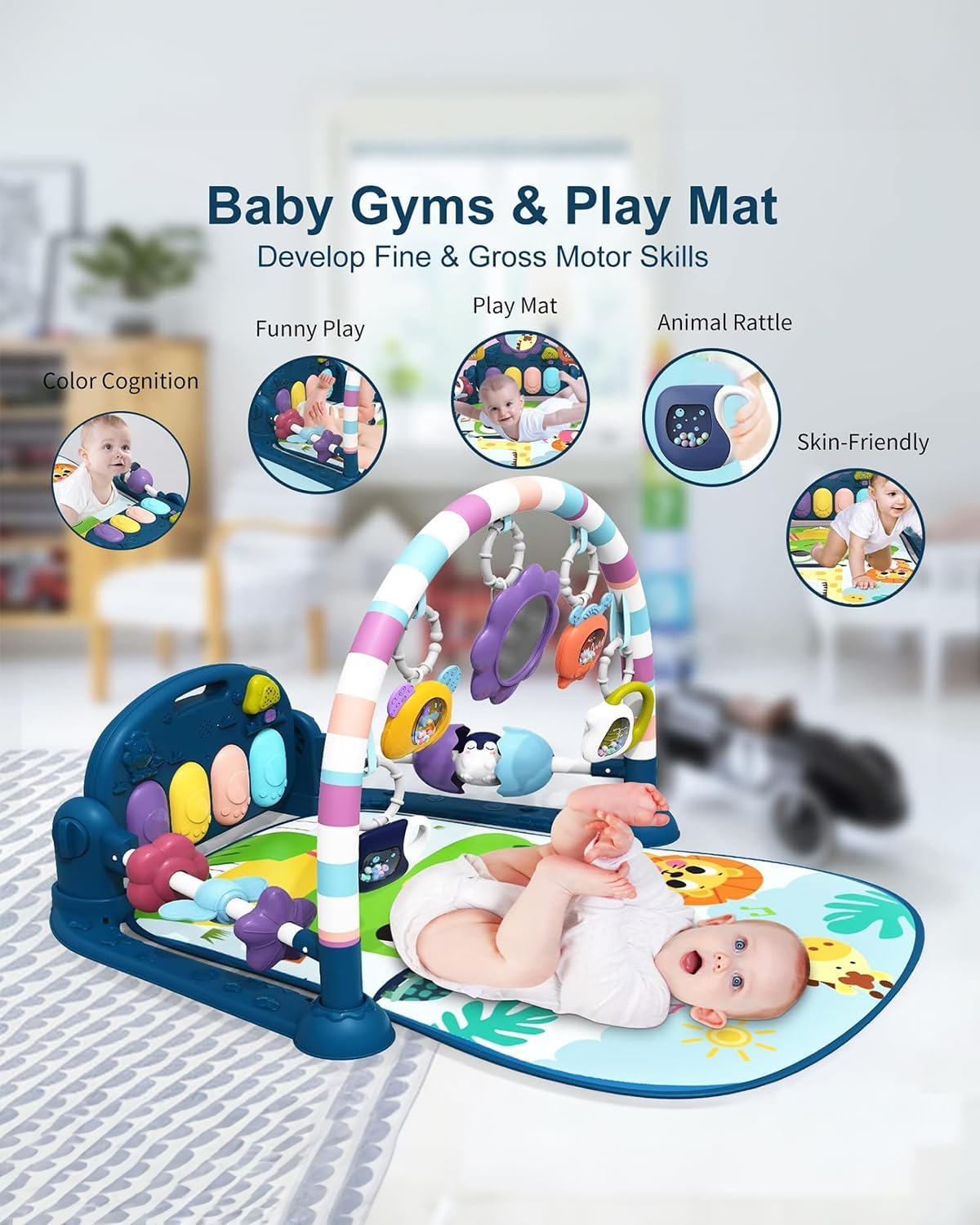 Detalle 2 de derimkcoa Baby Play Mat Baby Gym