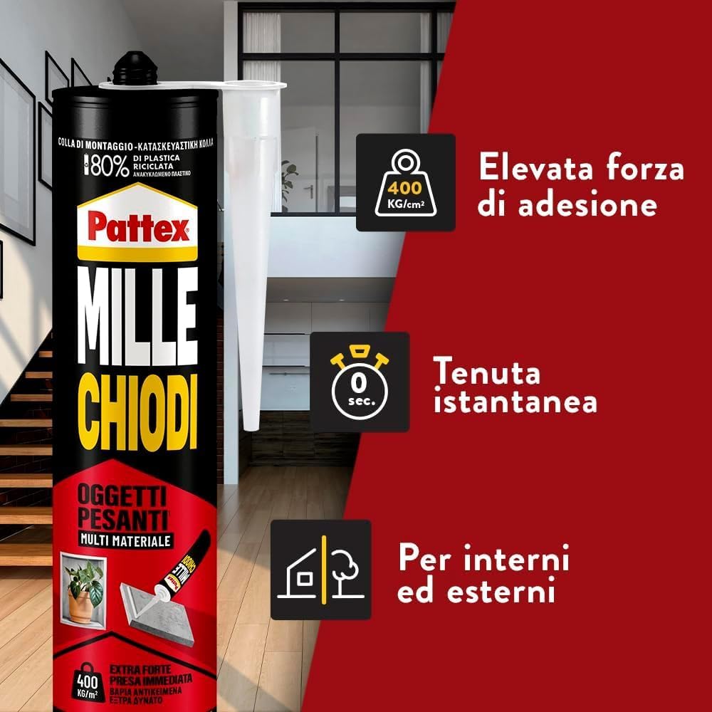 Thumbnail 2 de Pattex Mille Chiodi Oggetti Pesanti: sigillante adesivo multiuso 460 g