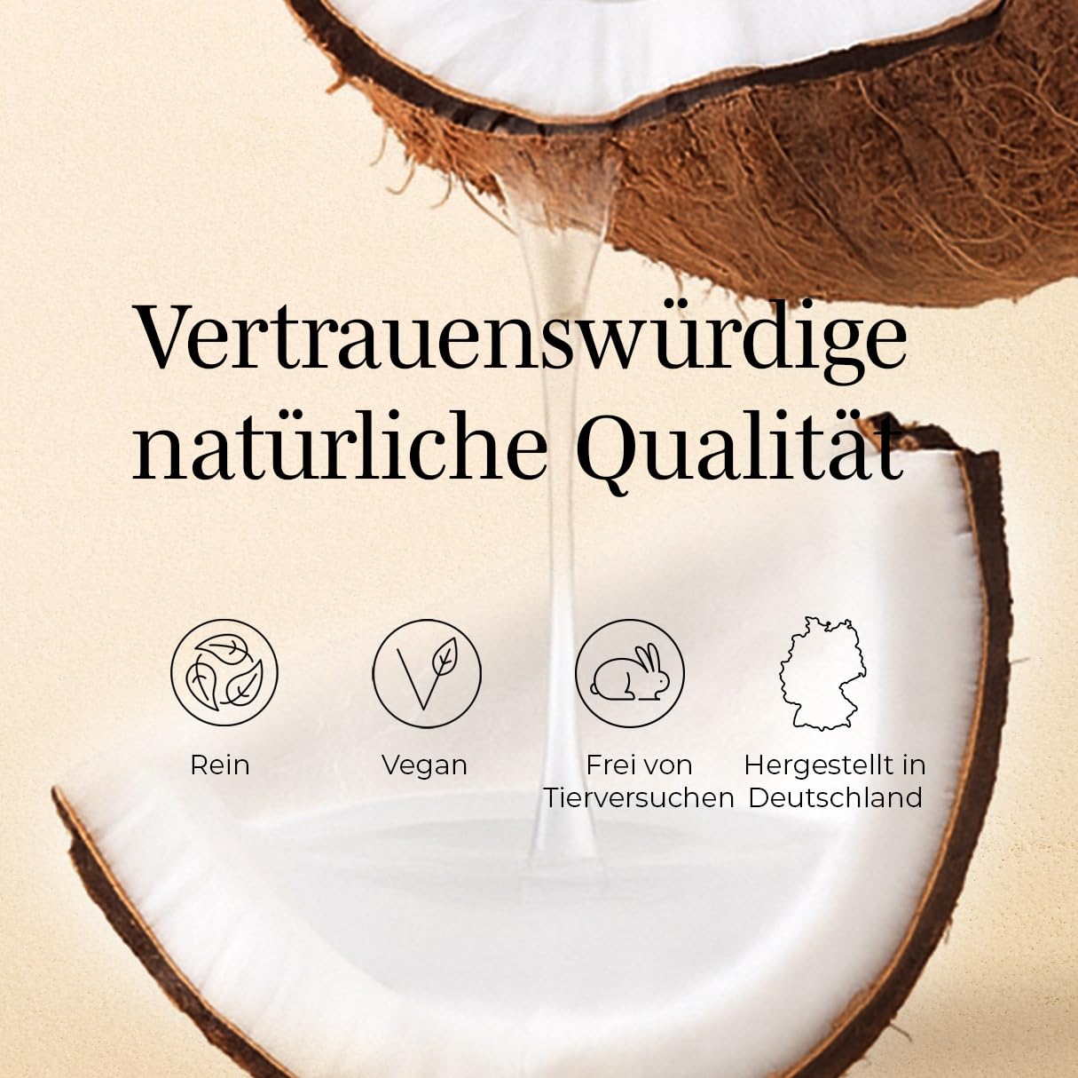 Detalle de GoNaturals fraktioniertes Kokosöl (250 ml) – 100% reines natürliches Coconut Oil für Haare, Haut & Nägel
