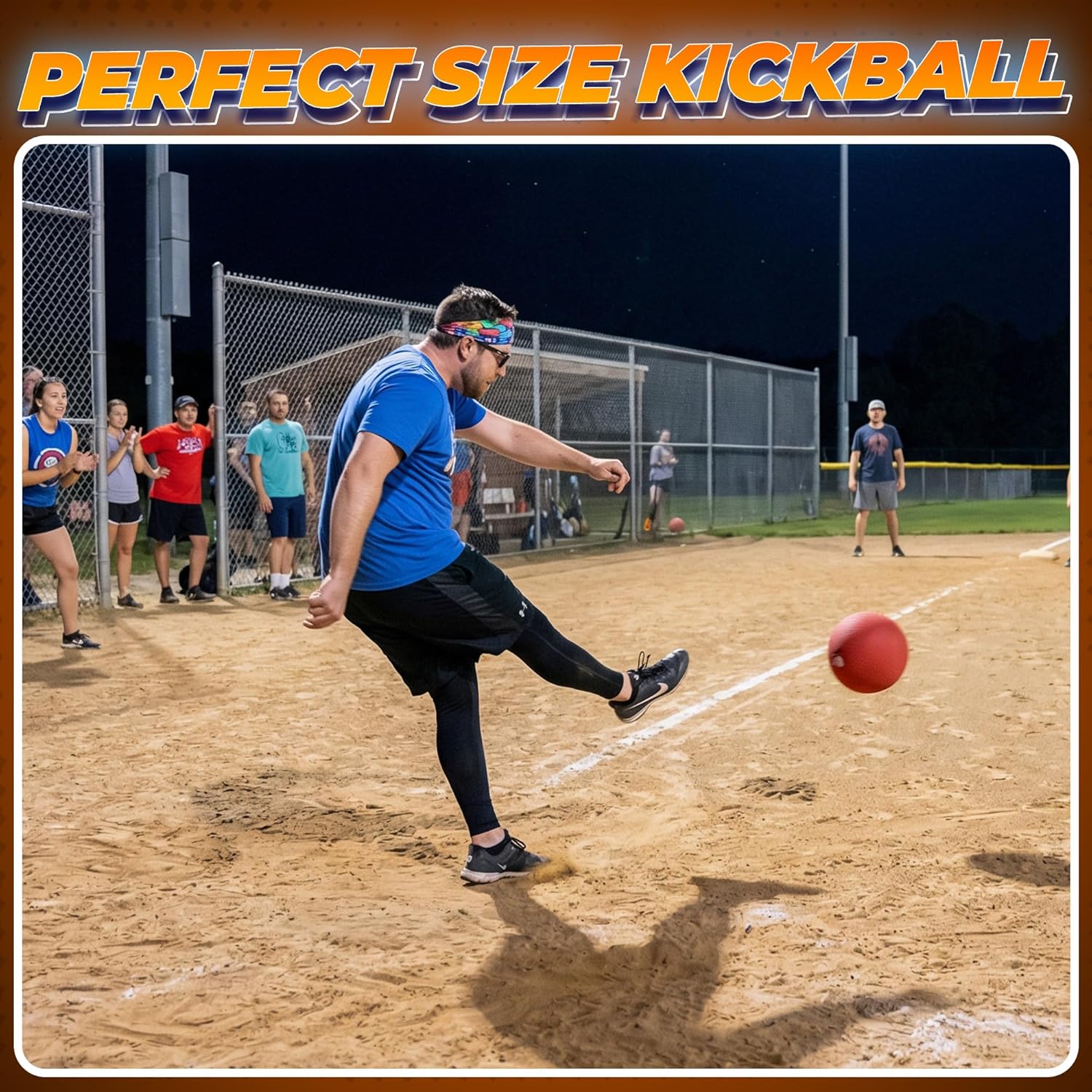 Thumbnail 6 de PlayBolt 10-Inch Red & Blue Kickball Set (2-Pack) with Pump — Large Kickball for Kids, Teens & Adults