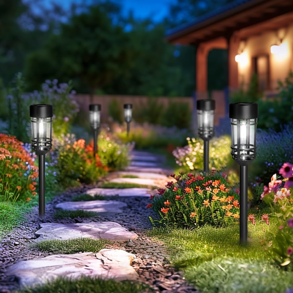 Thumbnail 6 de GIGALUMI Solar Outdoor Garden Lights (12-Pack) – Waterproof Warm White Pathway Lights