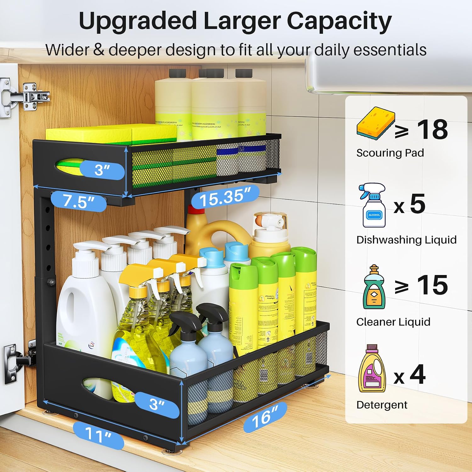 Detalle 2 de Under Sink Organizer 2 Pack 2 Tier