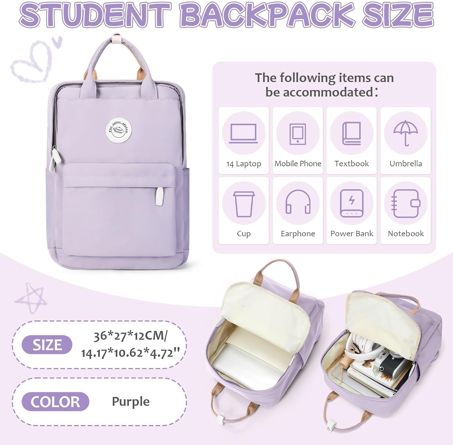 Thumbnail 2 de HYC00 Schultasche Schulrucksack 12 L