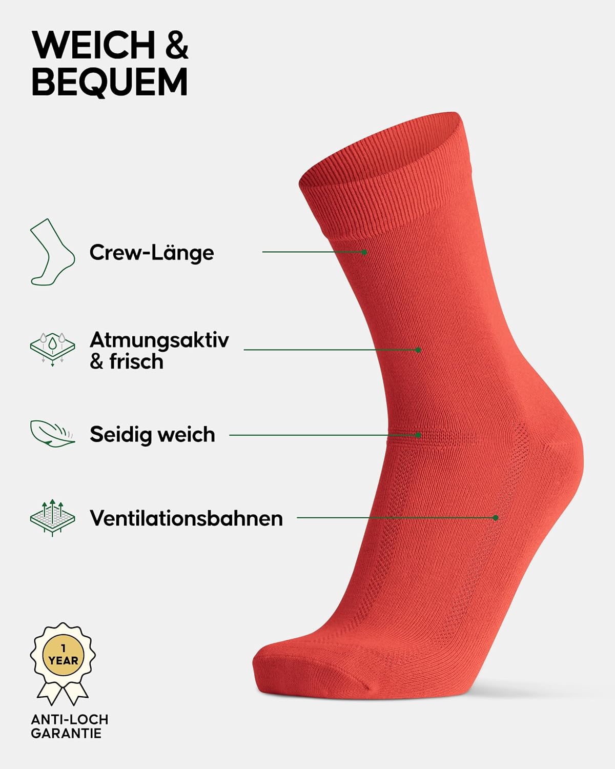 Thumbnail 1 de DANISH ENDURANCE Bambus Socken – Business Socken, 3 oder 6 Paar, atmungsaktiv und sanft zur Haut