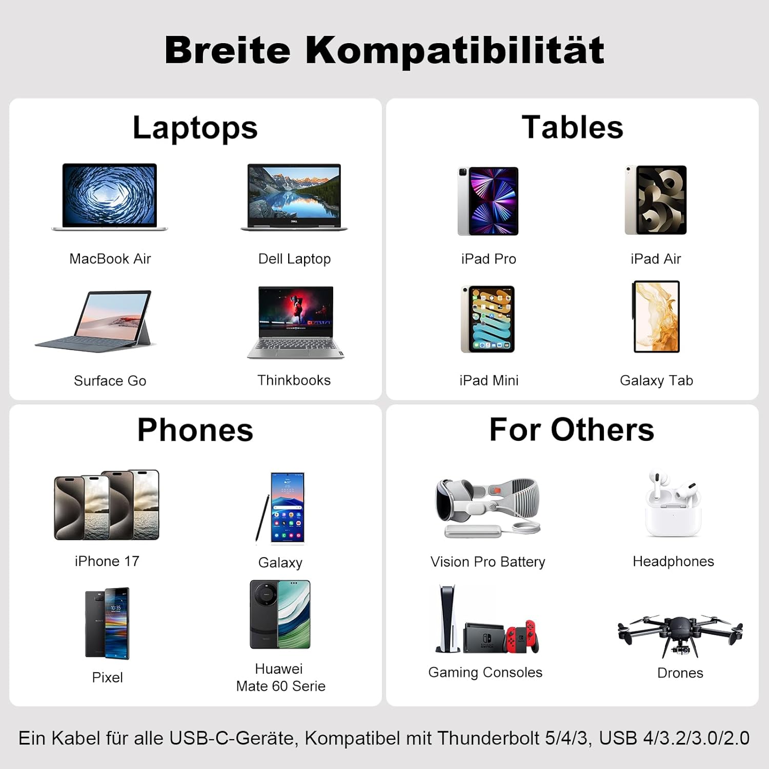 Thumbnail 6 de EUDOBEL USB-C Kabel 20 Gbps 0,5 m