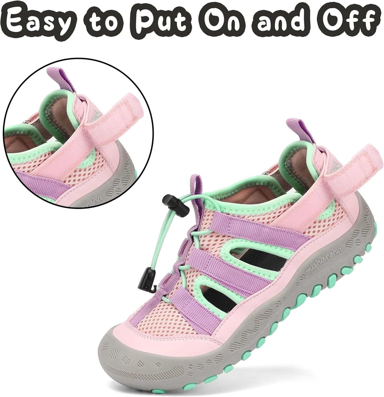 Thumbnail 3 de Mishansha Geschlossene Sandalen für Mädchen – Sommersandale mit gepolsterter EVA-Einlage