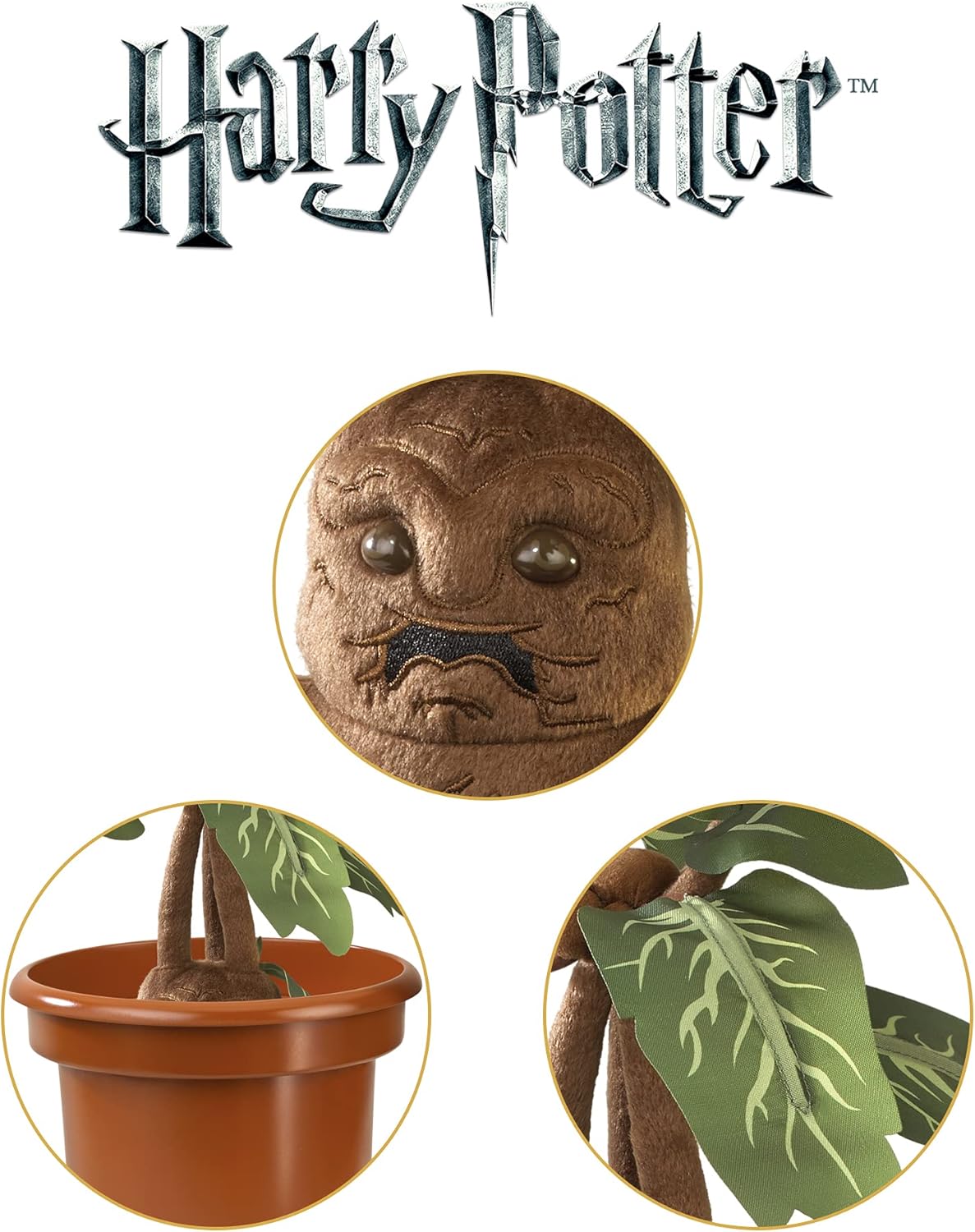 Thumbnail 3 de The Noble Collection Mandrake Interactive Plush – Mandragore interactive officielle Harry Potter (14 pouces/35 cm)