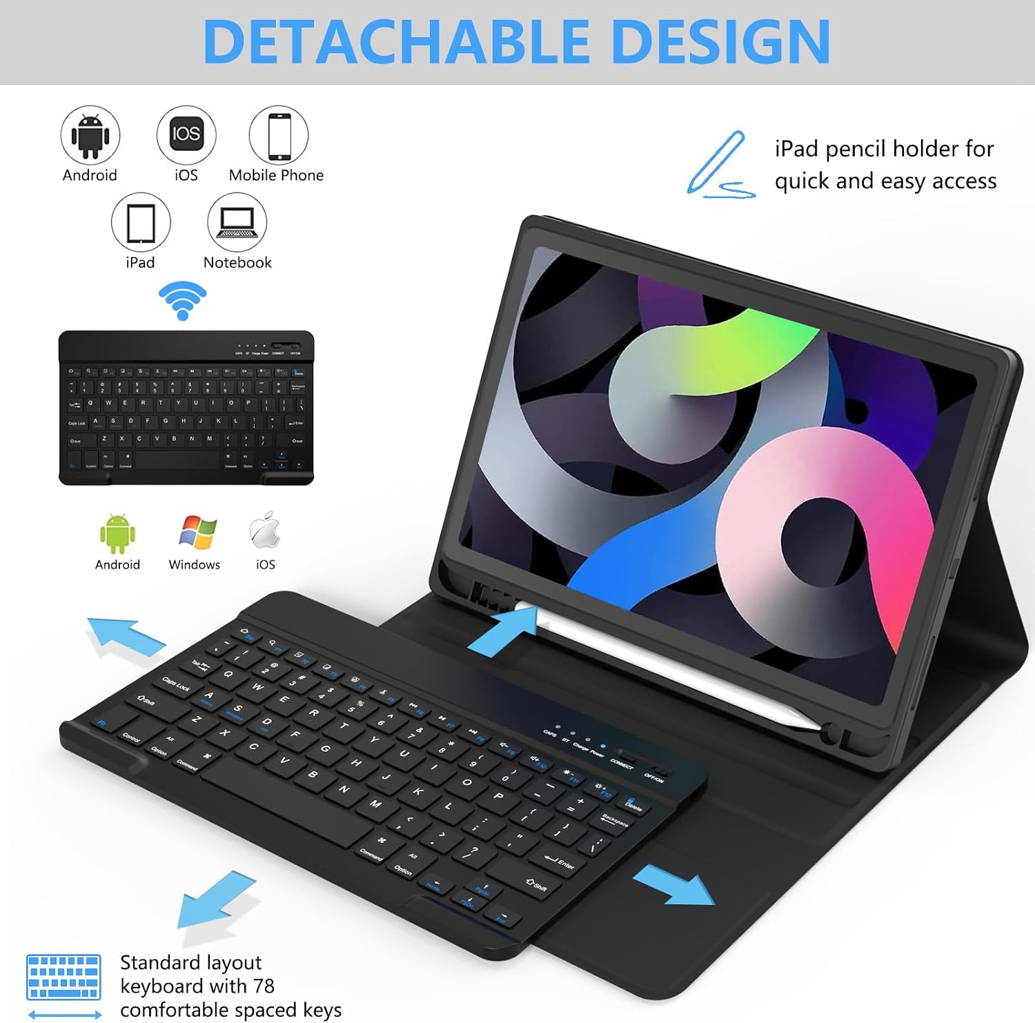 Detalle de TaIYanG iPad Air Keyboard Case for 11-Inch Models