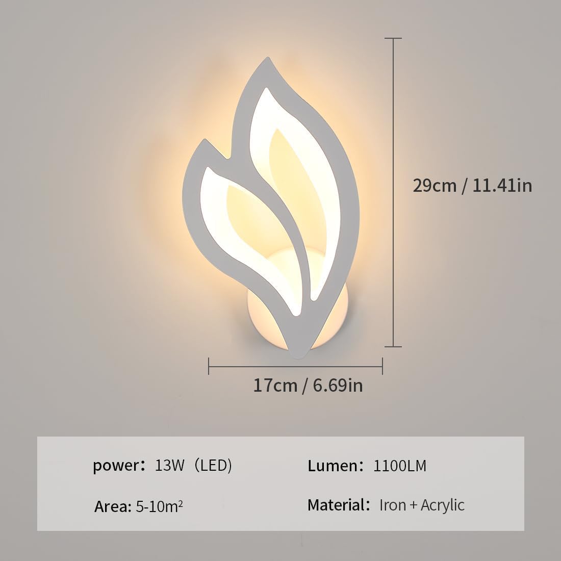 Detalle de SENQIU Applique parete LED 13W