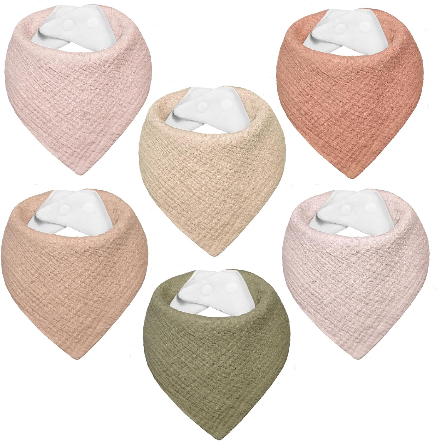 Detalle de IKWOLETI Lätzchen Baby Dreieckstuch 6er-Pack