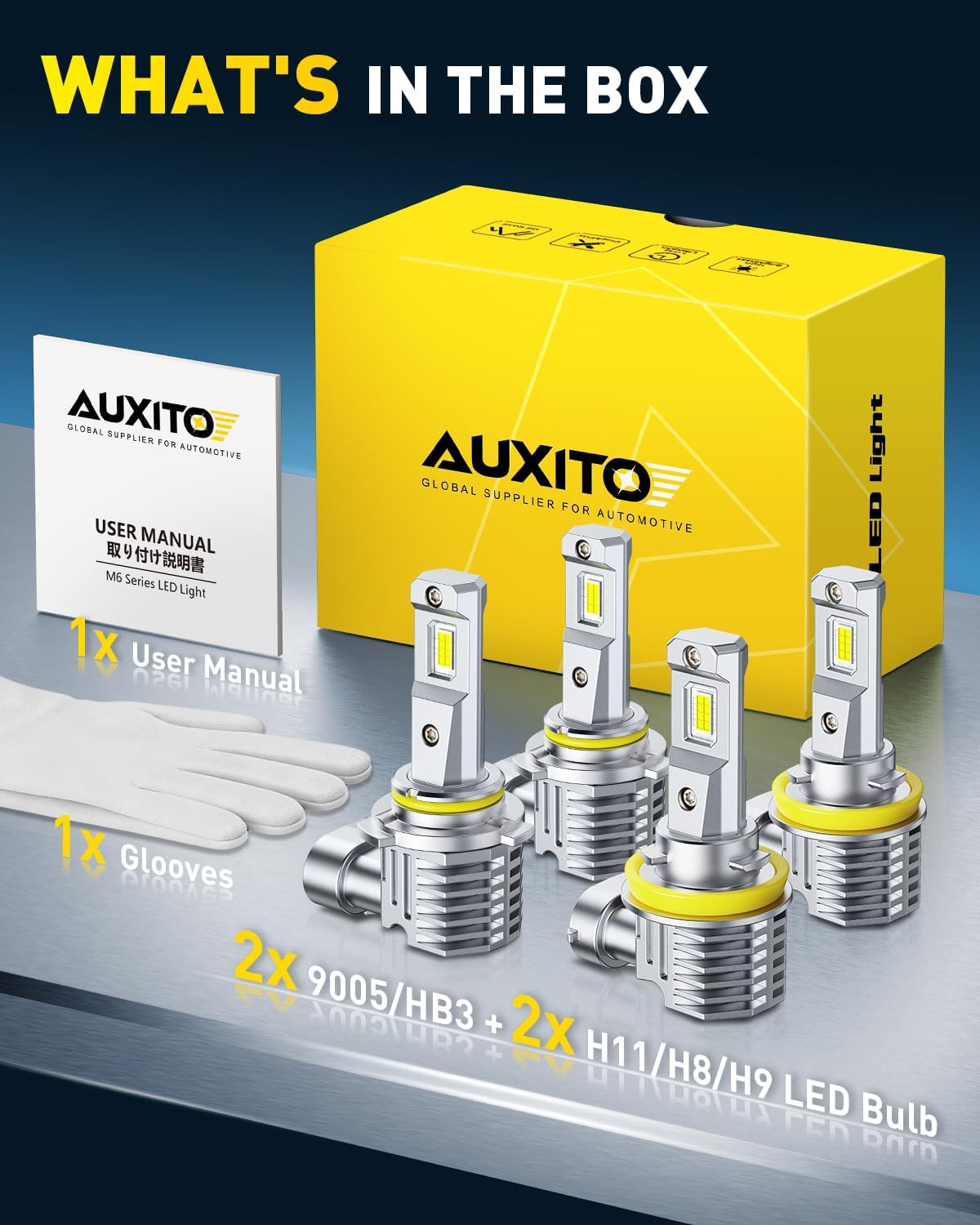 Thumbnail 6 de AUXITO LED Headlight Bulbs 9005 H11