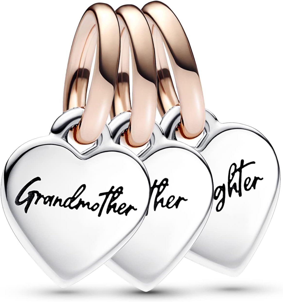 Detalle de Pandora Moments Bicolor Unendlichkeits-Herz Charm – rosevergoldet, kompatibel mit Moments Armbändern (782642C00)