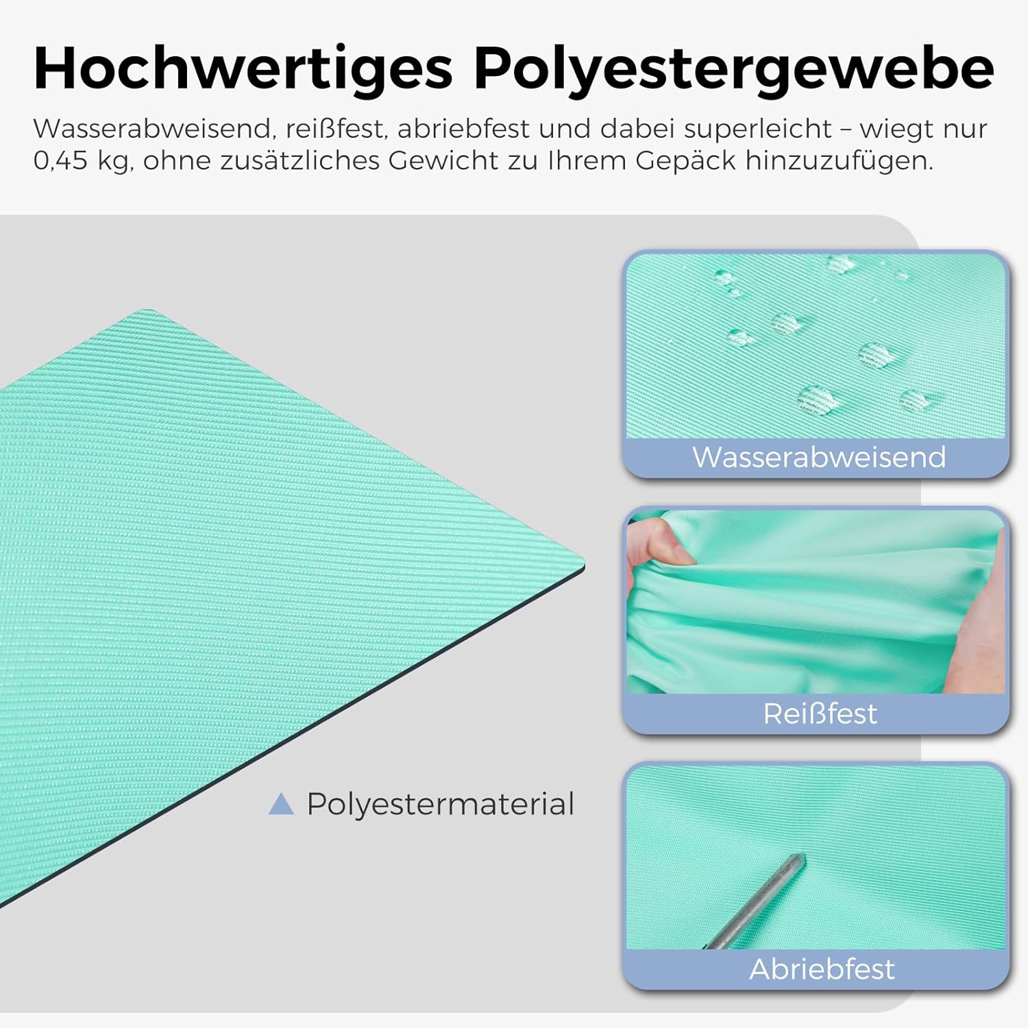 Thumbnail 6 de Fmeida Reisetasche 65L (faltbar) mit Schuhfach – Duffle Bag & Kliniktasche in Mintgrün