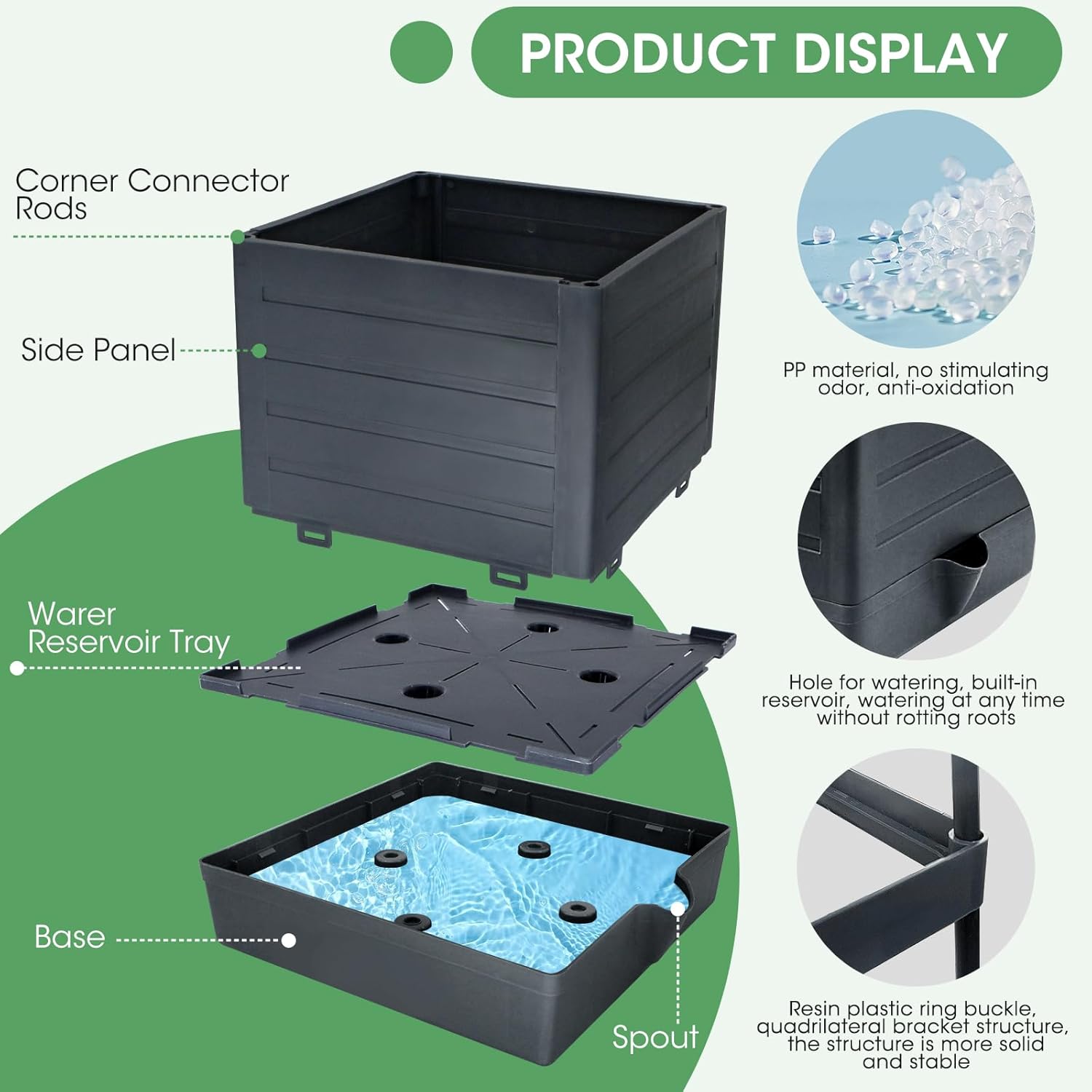 Thumbnail 5 de MQUPIN Tomatoes Planter Boxes Raised Garden Bed with Trellis for Climbing Vegetables