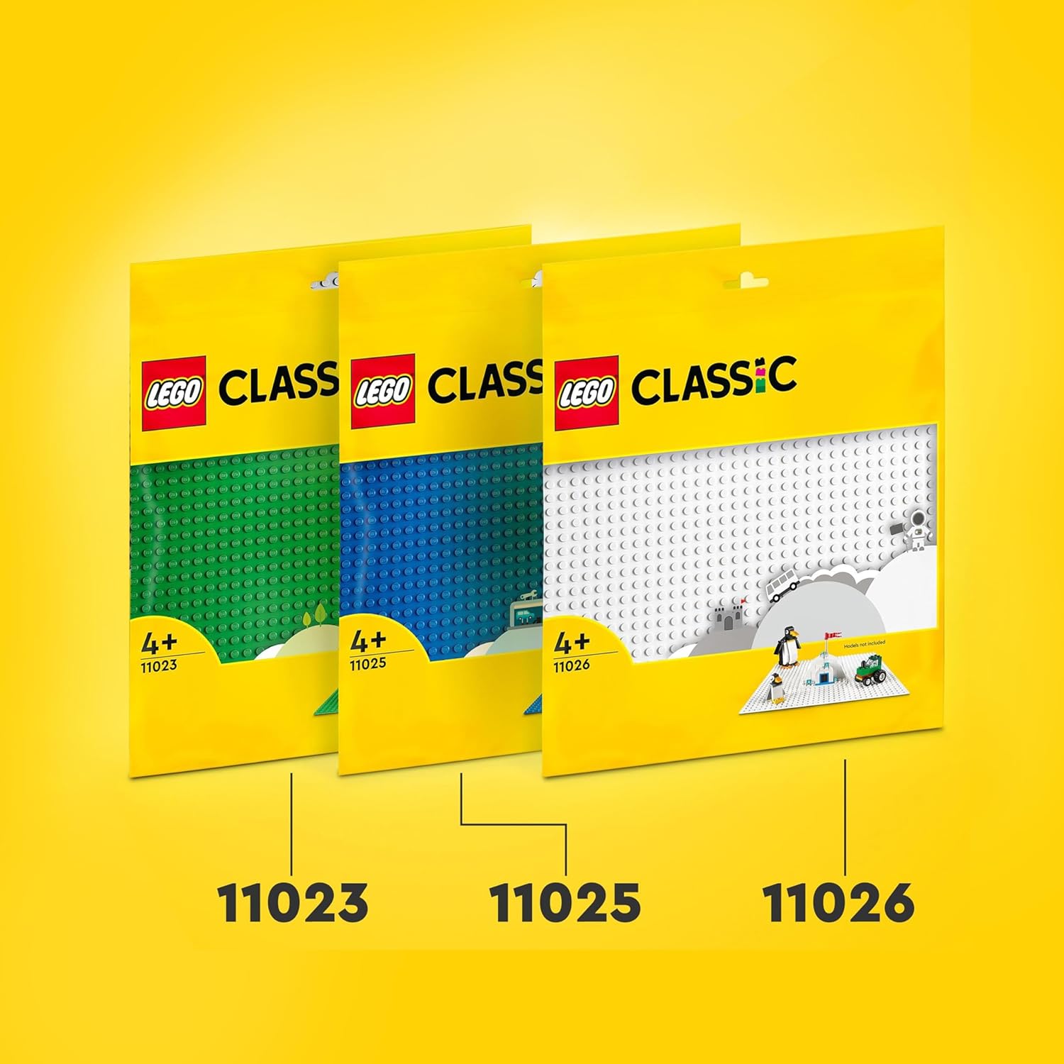 Thumbnail 4 de Lego Classic Boîte de briques de construction + plaques vertes, bleues et blanches – kit de démarrage 4 ans et plus