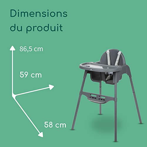 Thumbnail 7 de Bebeconfort Meely, chaise haute convertible 2-en-1 légère avec harnais 5 points