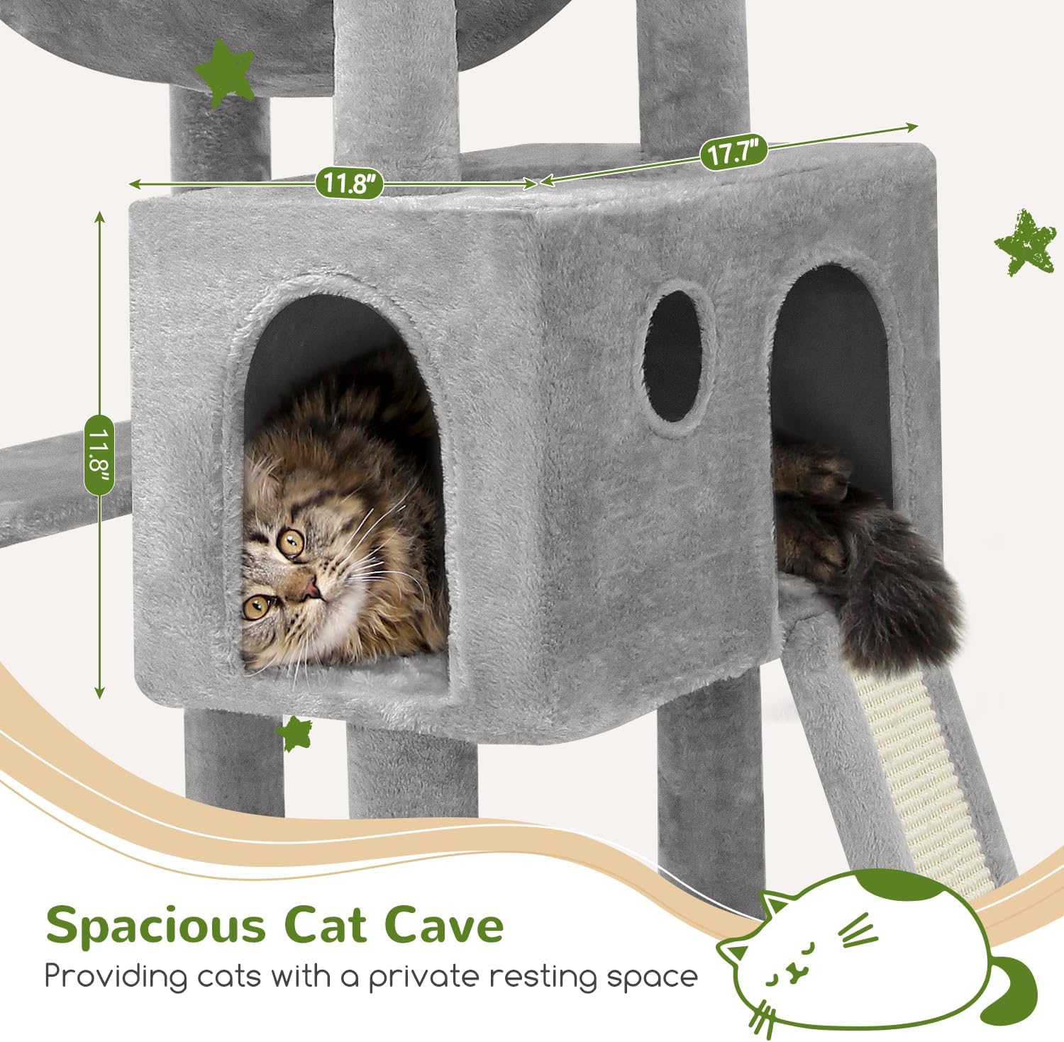 Detalle 2 de Globlazer F70 Pro 70-inch Cat Tree 🐱