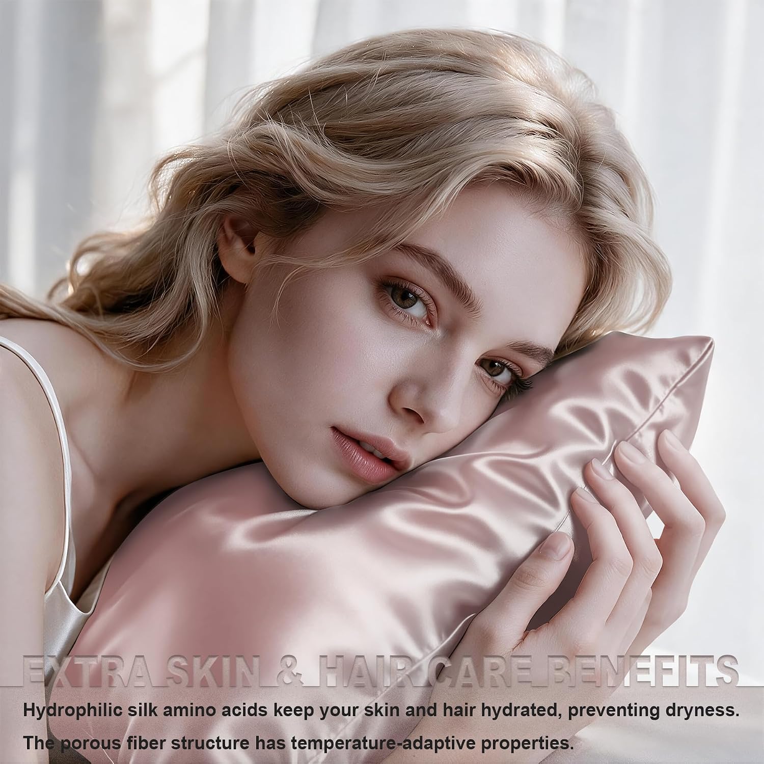 Detalle de LYSHIN Silk Pillowcase, 19 Momme
