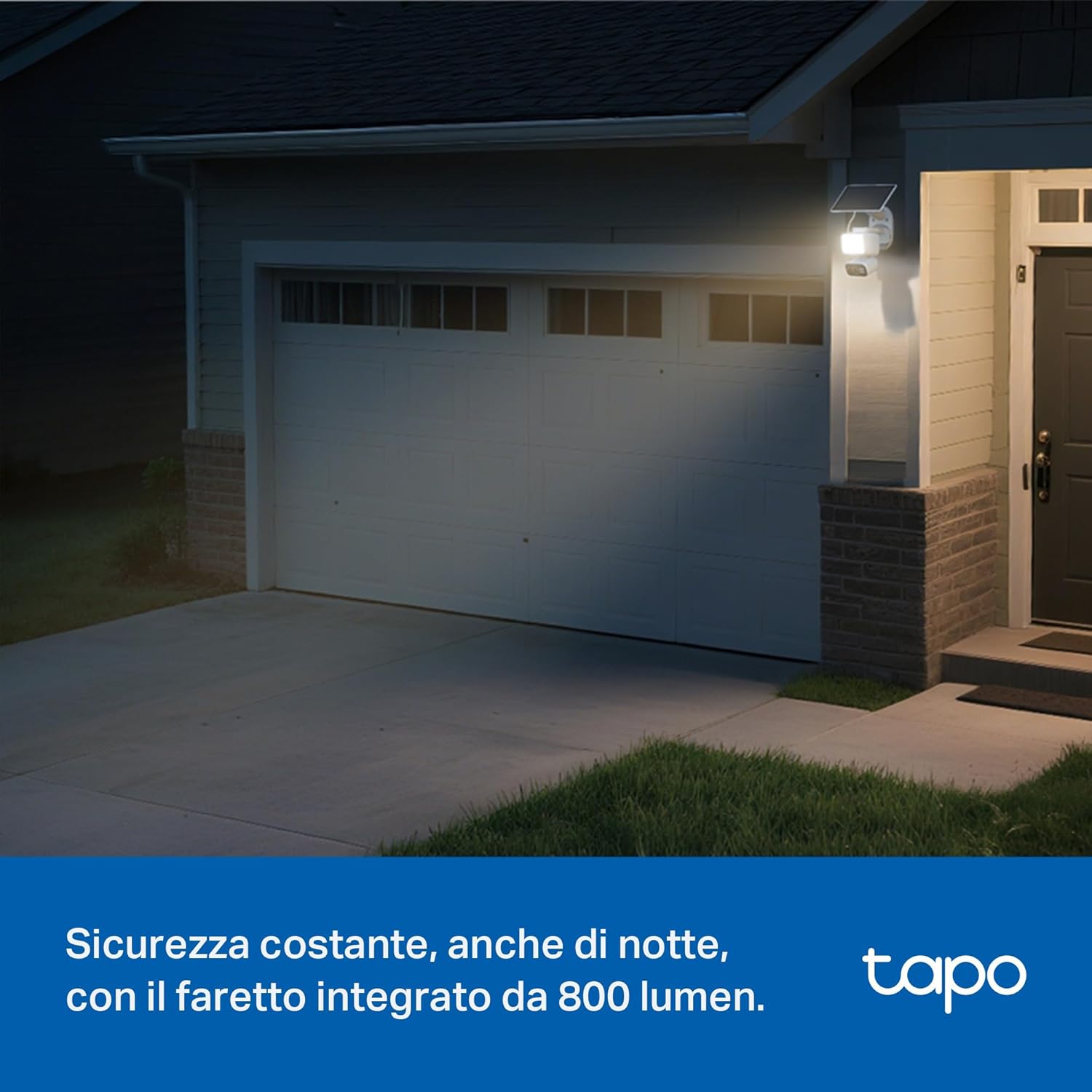 Detalle 2 de Tapo C615F KIT Telecamera Wi‑Fi Esterna Senza Fili con Pannello Solare – 2K, Pan/Tilt e AI 360°