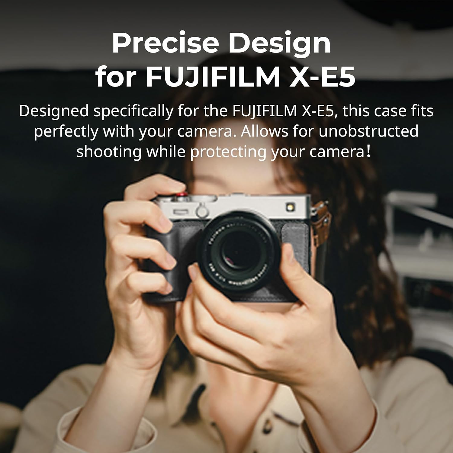 Thumbnail 4 de SmallRig Genuine Leather Case Kit for FUJIFILM X-E5: Vintage Half-Body Shell with Shoulder Strap