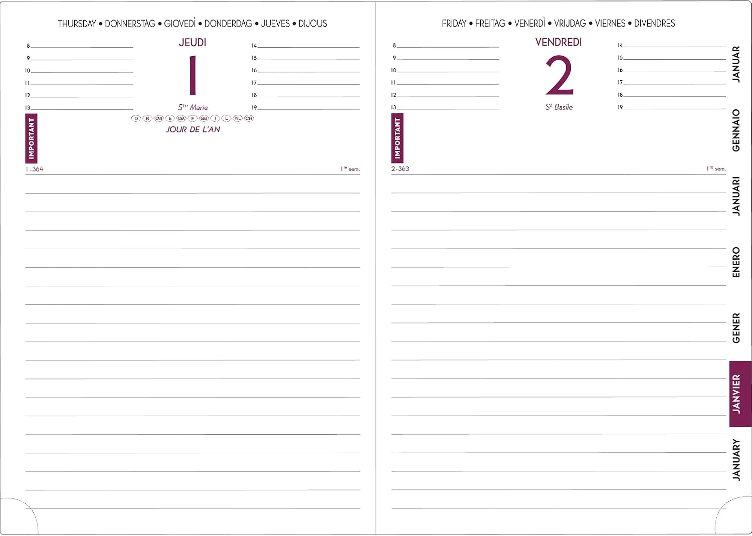 Detalle 2 de Exacompta Agenda journalier 17 Winner 170x120