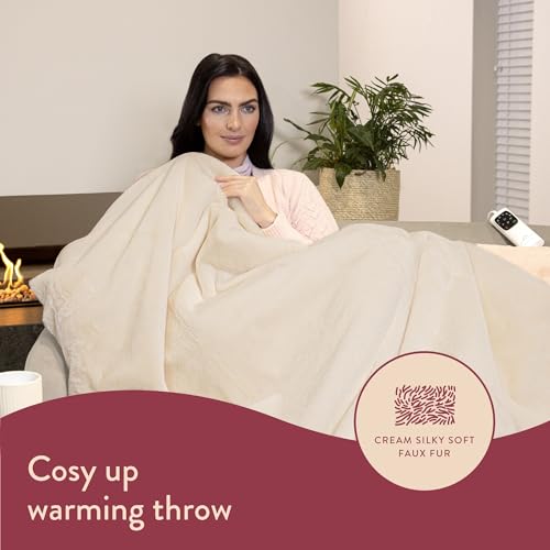Thumbnail 1 de Dreamland Cosy Up Silky Soft Faux Fur Throw with Intelliheat: Warmth on request