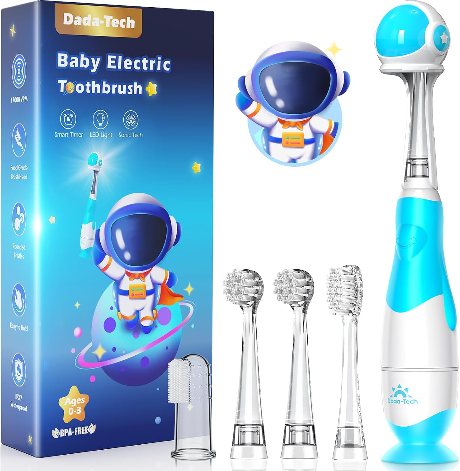 Thumbnail 2 de Dada-Tech Kids Ersatzköpfe für elektrische Zahnbürsten (S-Rund) – 4er Pack