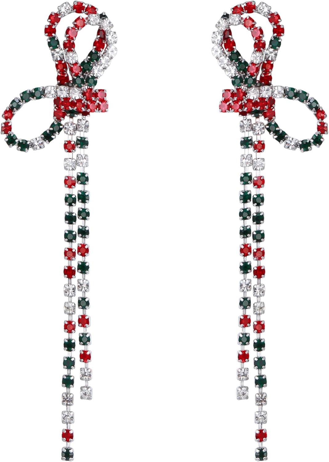 Detalle de Clearine Fashion Tassel Bow Earrings 3.2in