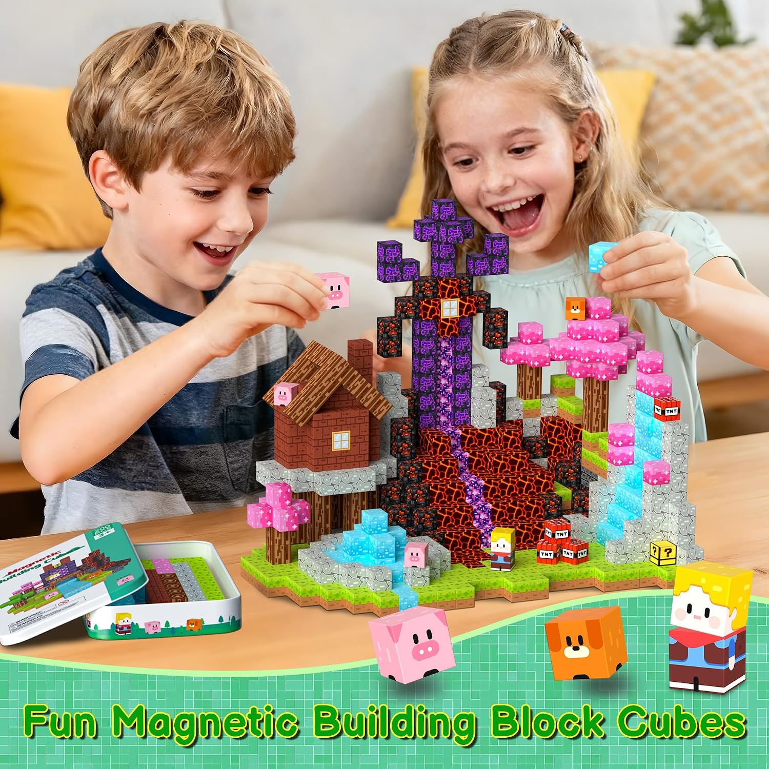 Thumbnail 4 de iLacven Magnetic Blocks Travel Set 200 pcs