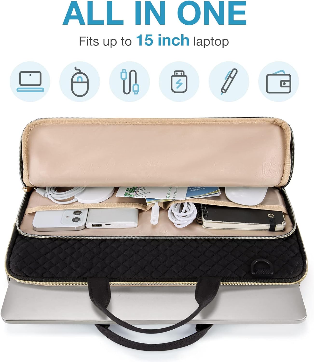 Detalle de BAGSMART Laptop Sleeve for 15.6-Inch Laptops