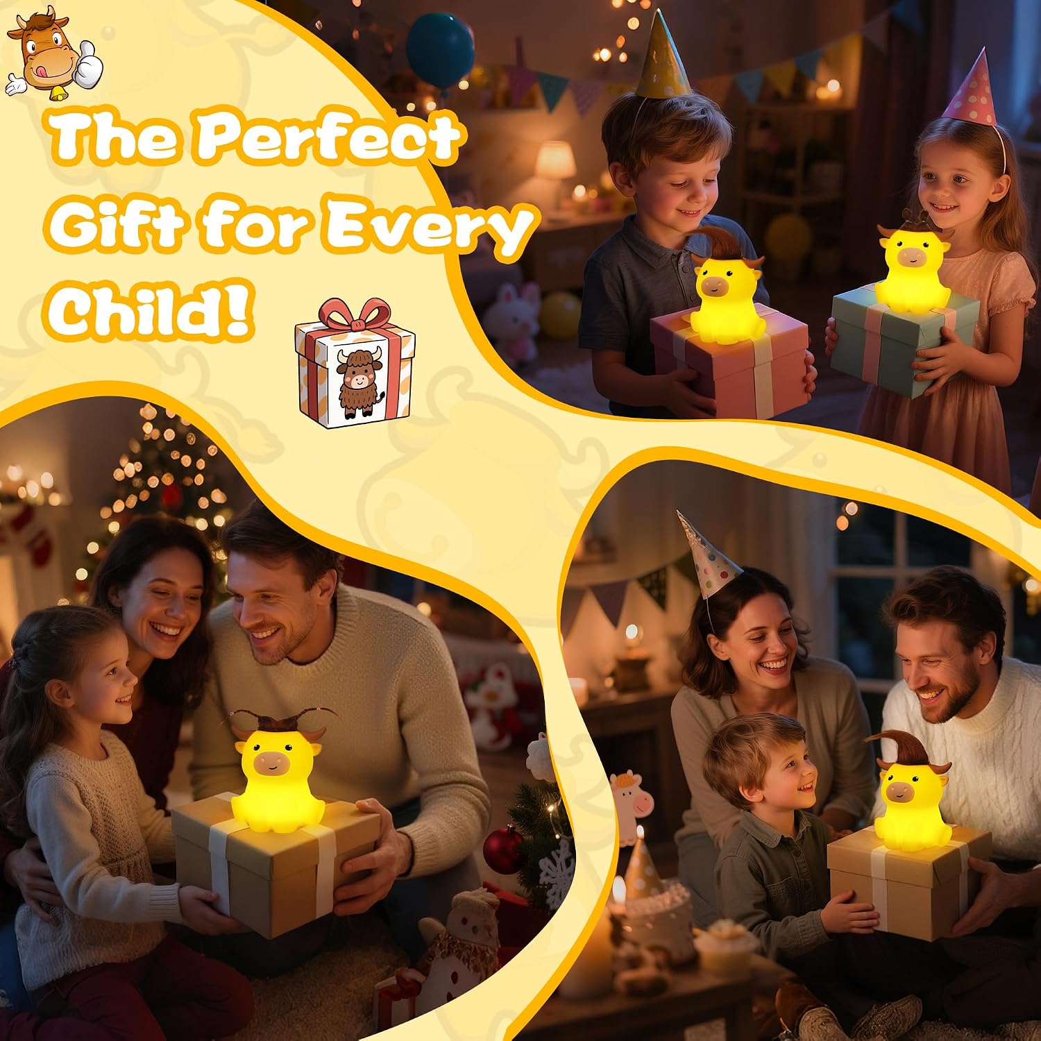 Detalle 2 de OkiyiD Highland Cow Night Light