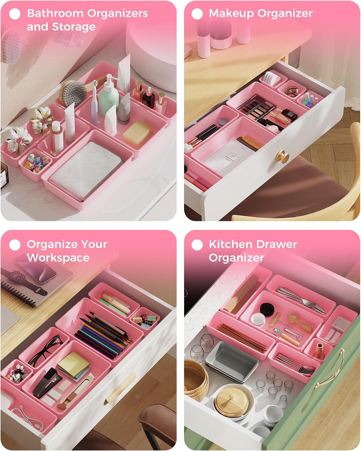 Thumbnail 6 de BiuLeon Drawer Organizer Set, Plastic