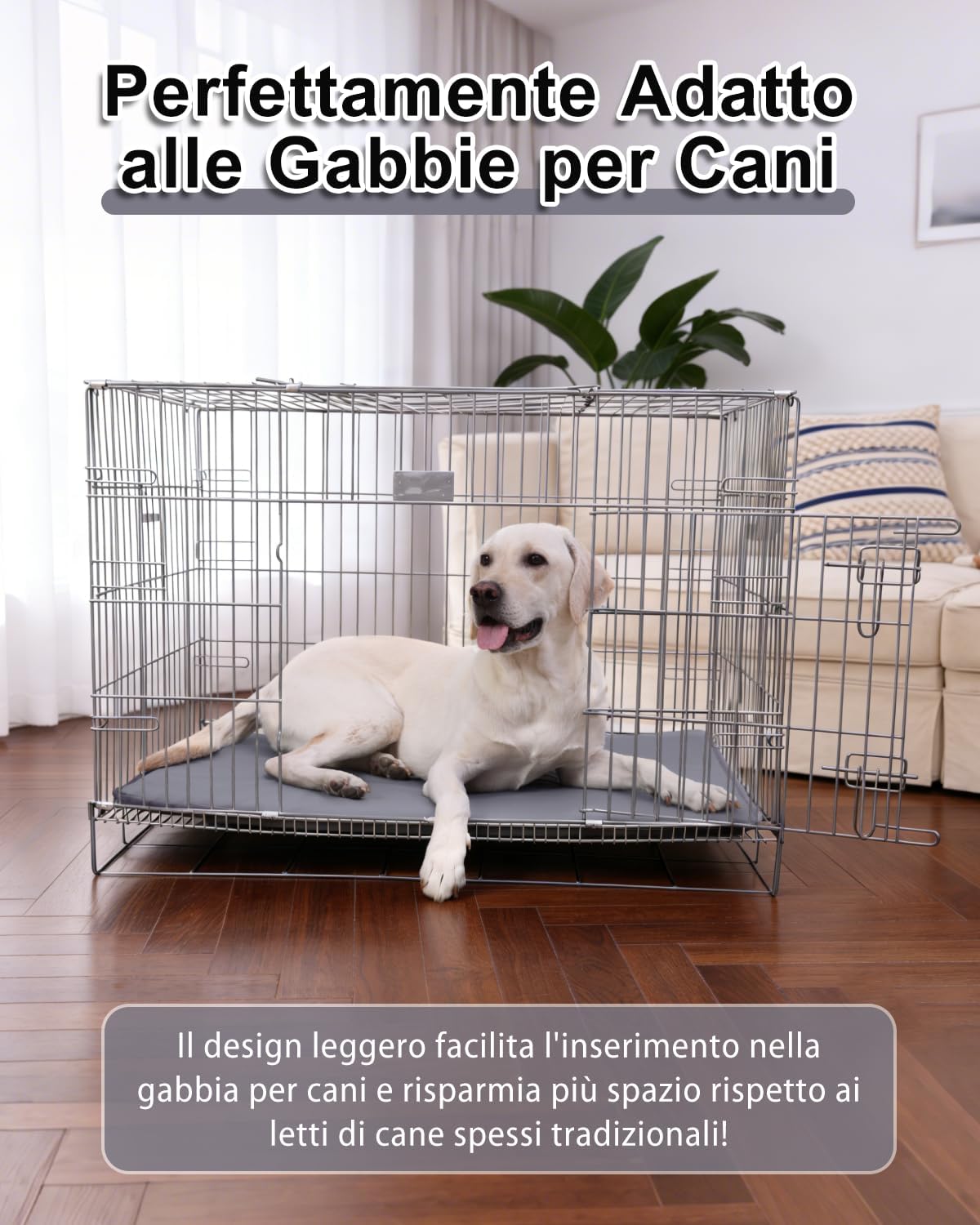 Thumbnail 6 de Favodormir Cuccia Cane Esterno Media Impermeabile 90x57 cm in ecopelle grigio