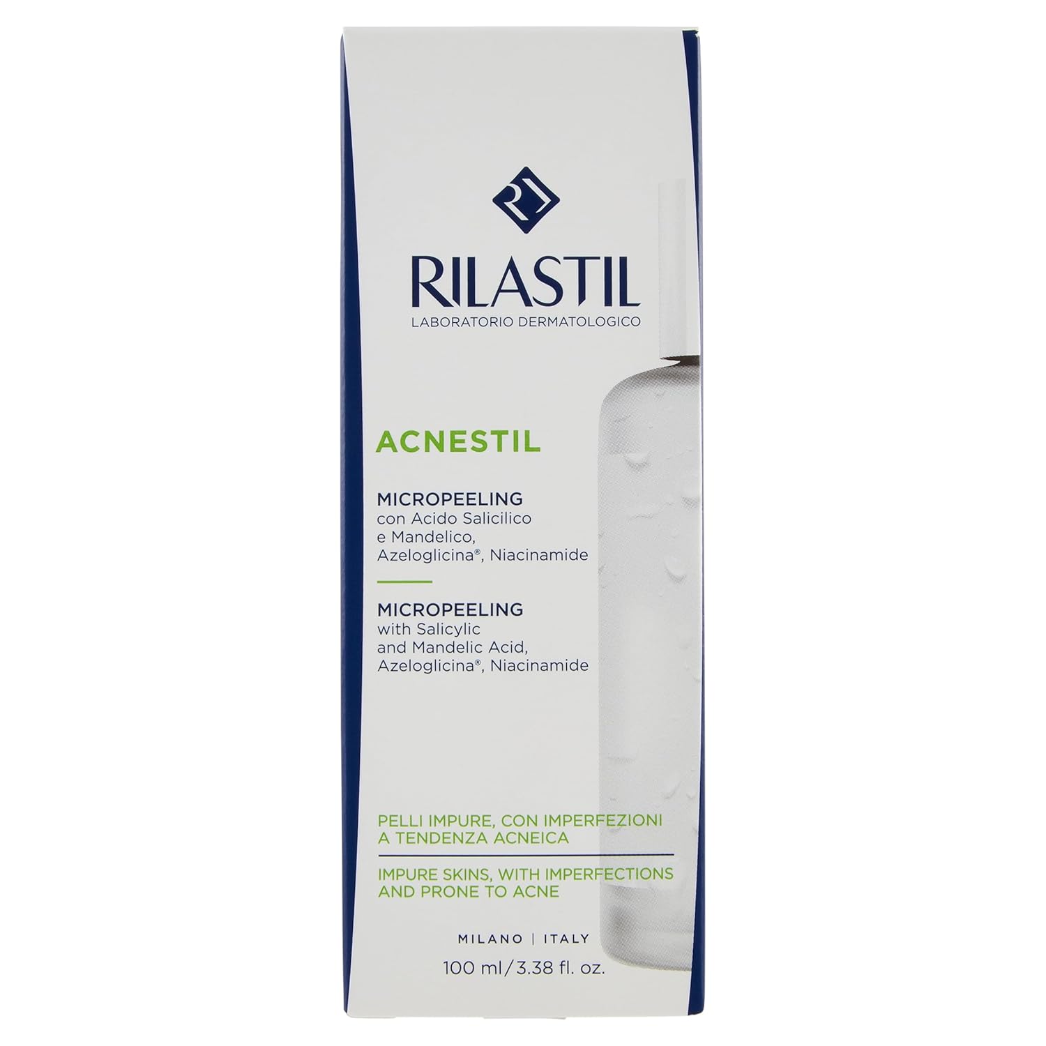 Thumbnail 5 de Rilastil Acnestil Micropeeling mit Salicylsäure – intensives Gesichtspeeling gegen Hautunreinheiten (100 ml)