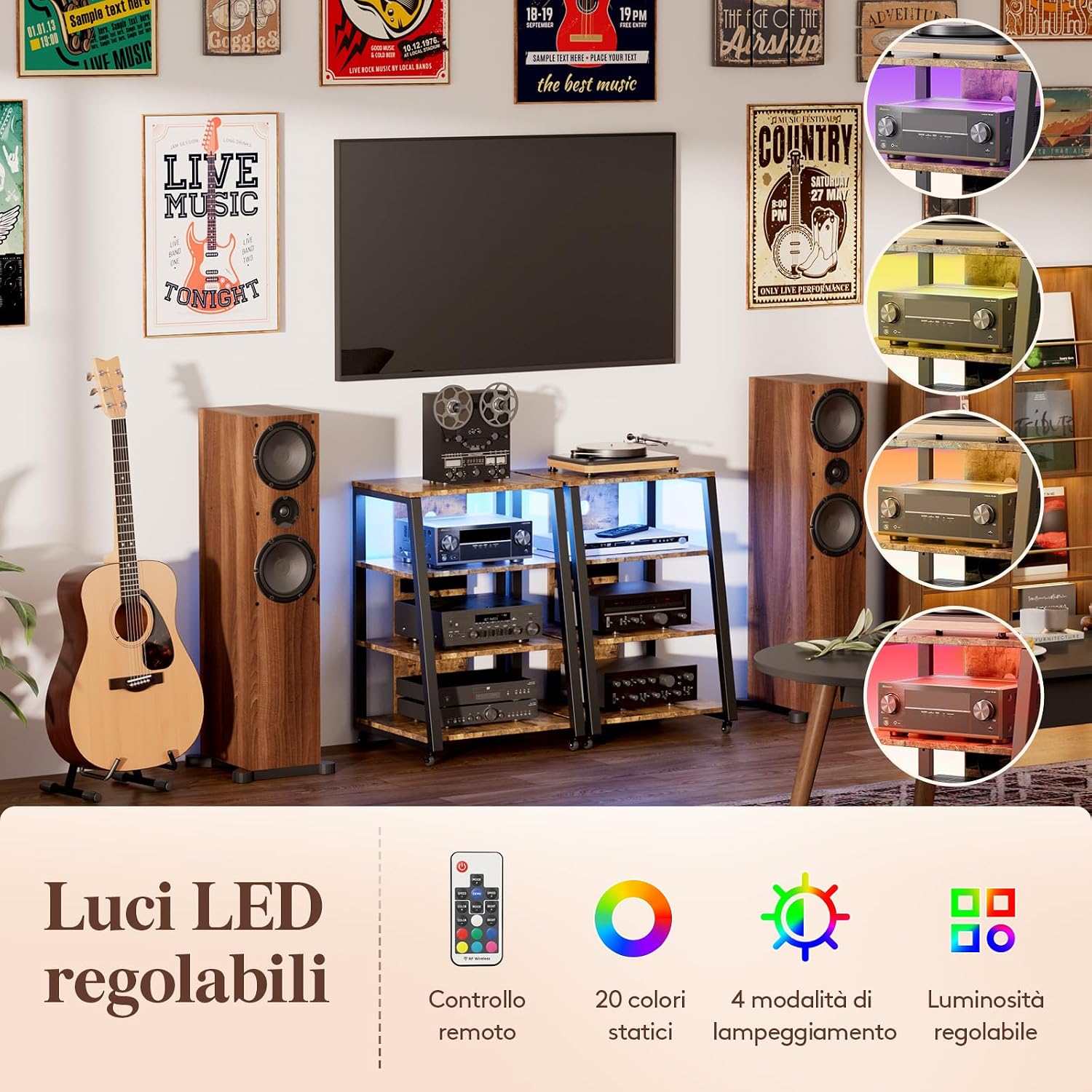 Thumbnail 4 de Lifewit Mobile Giradischi 4 Ripiani