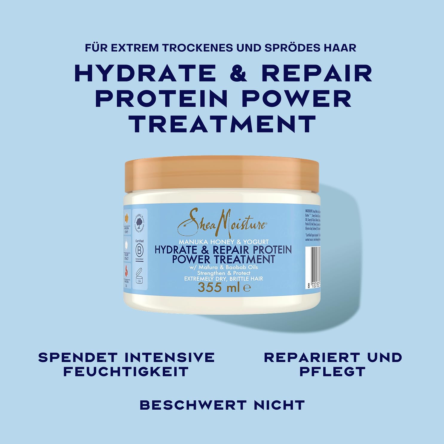 Detalle 2 de SheaMoisture Manuka Honig Haarmaske 355 ml