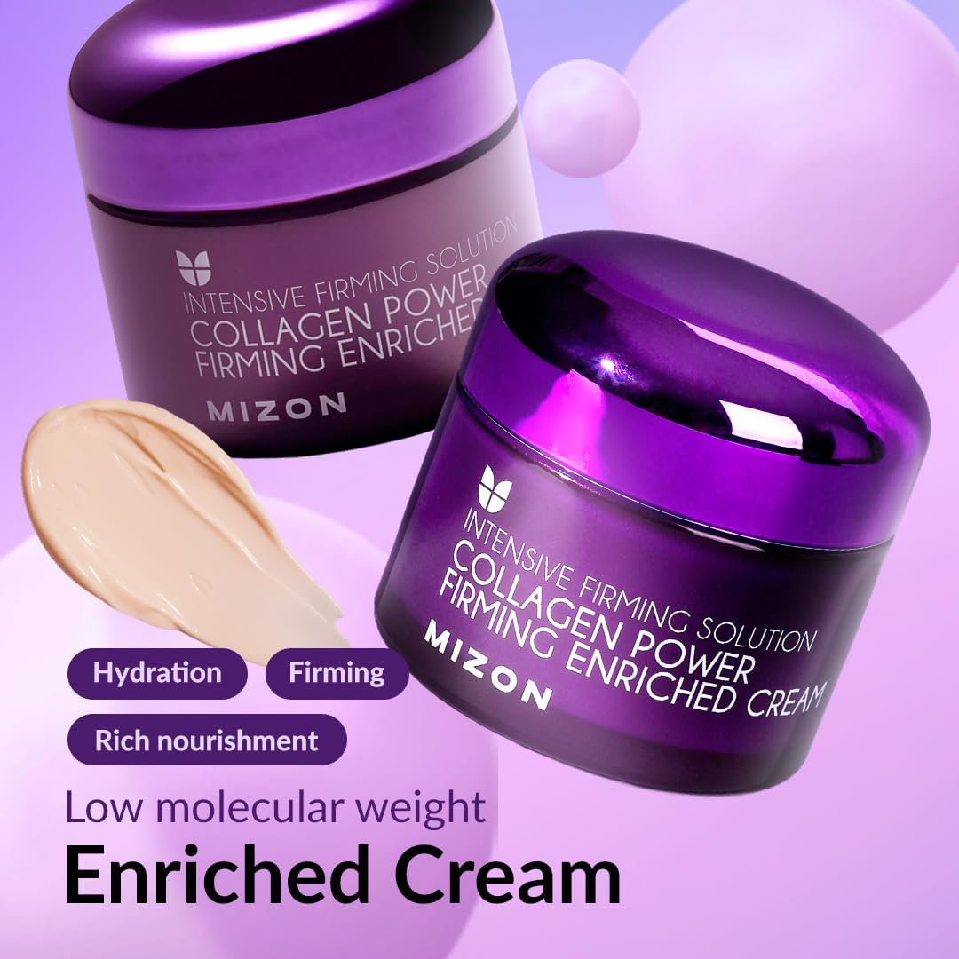 Thumbnail 1 de [MIZON] Collagen Power Firming Enriched Cream (50ml) – Marine Collagen & Adenosine moisturiser for firmer-looking skin