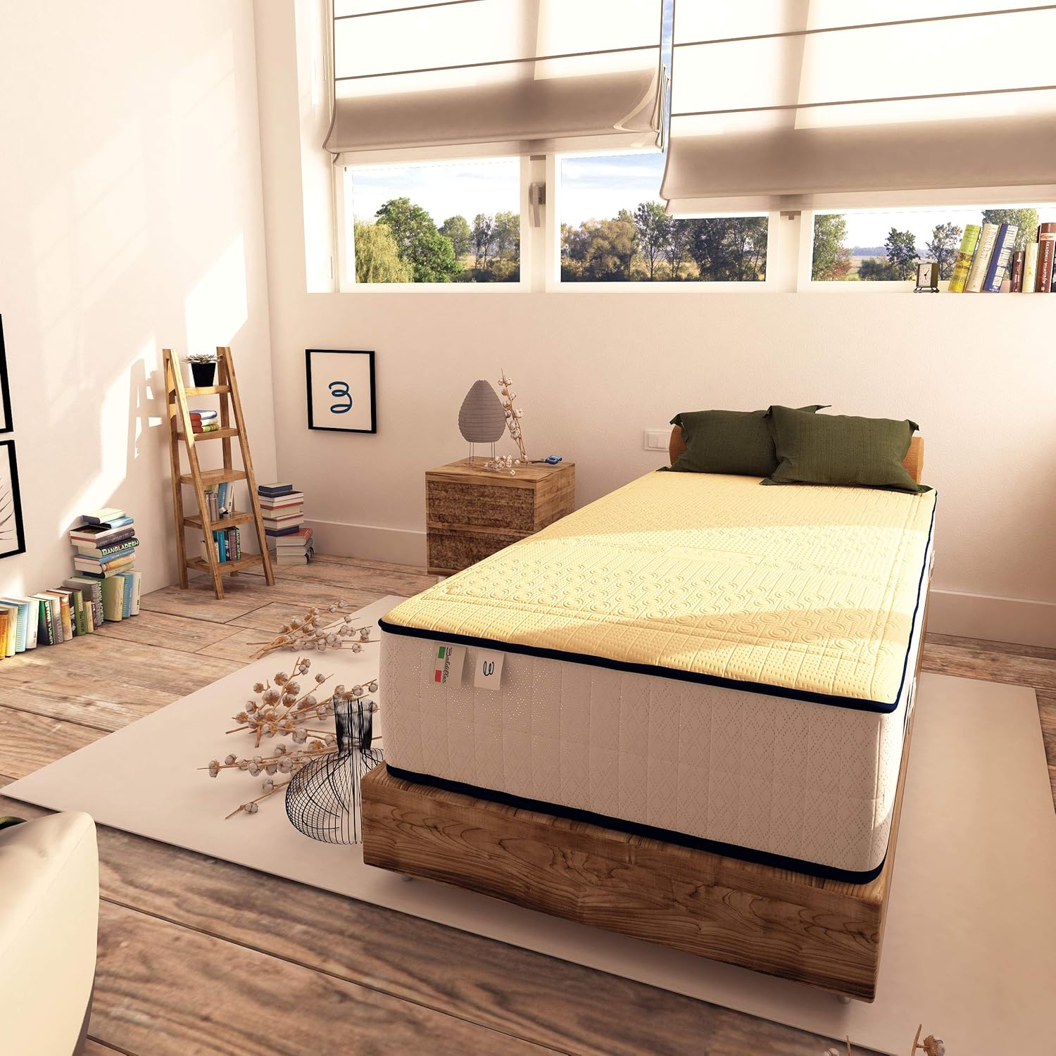 Thumbnail 3 de Baldiflex Emporio Materasso Singolo 70x190 cm: Memory Cotton ad Alta Pressa di Forma in Lattice e Memory Traspirante