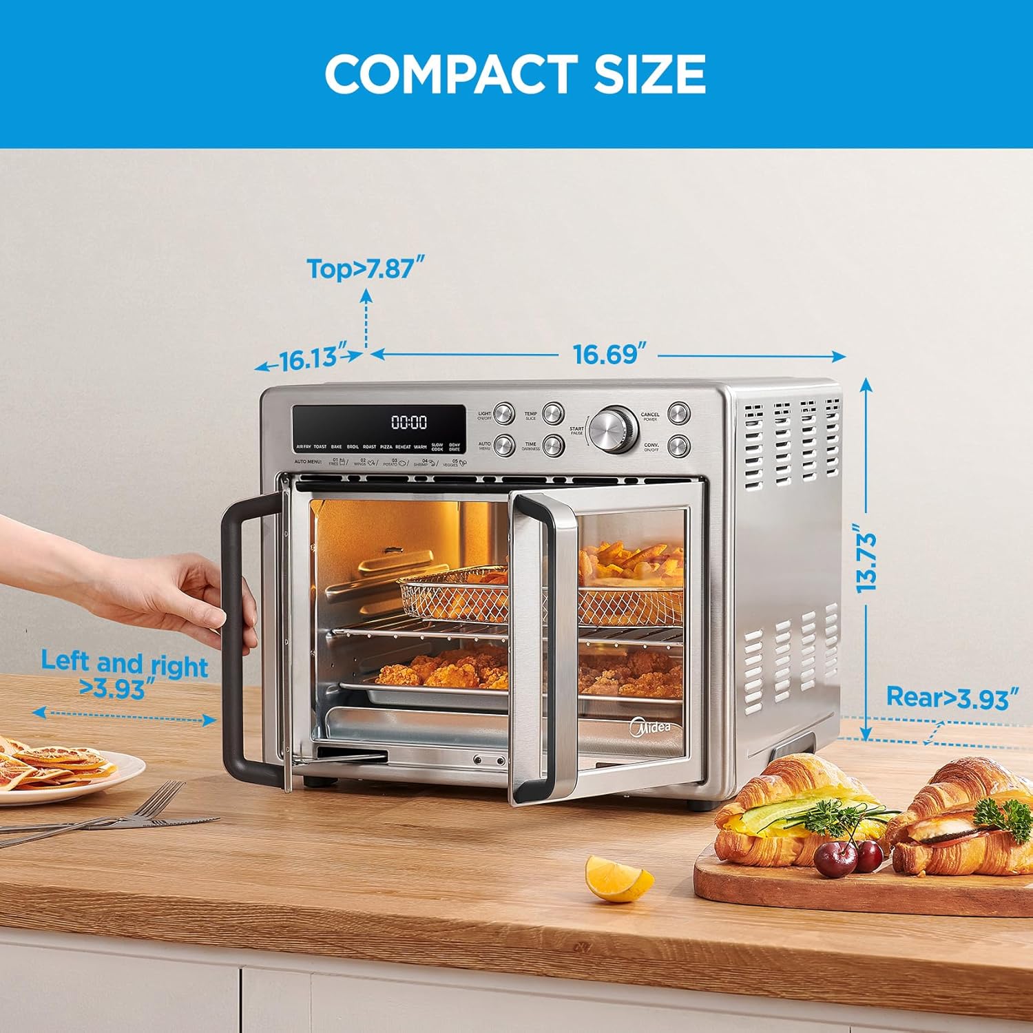 Thumbnail 1 de Midea Flexify 26.4 QT French Door Air Fryer Oven