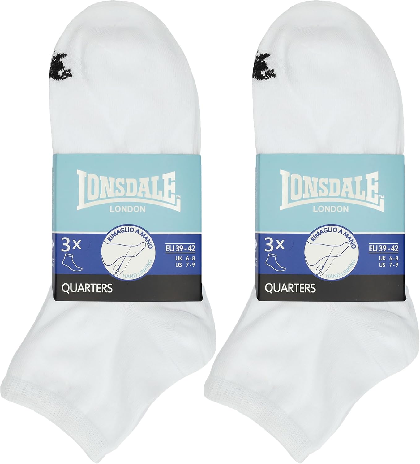 Thumbnail 1 de Lonsdale confezione da 6 paia di calzini corti quarter traspiranti in cotone (uomo/donna)