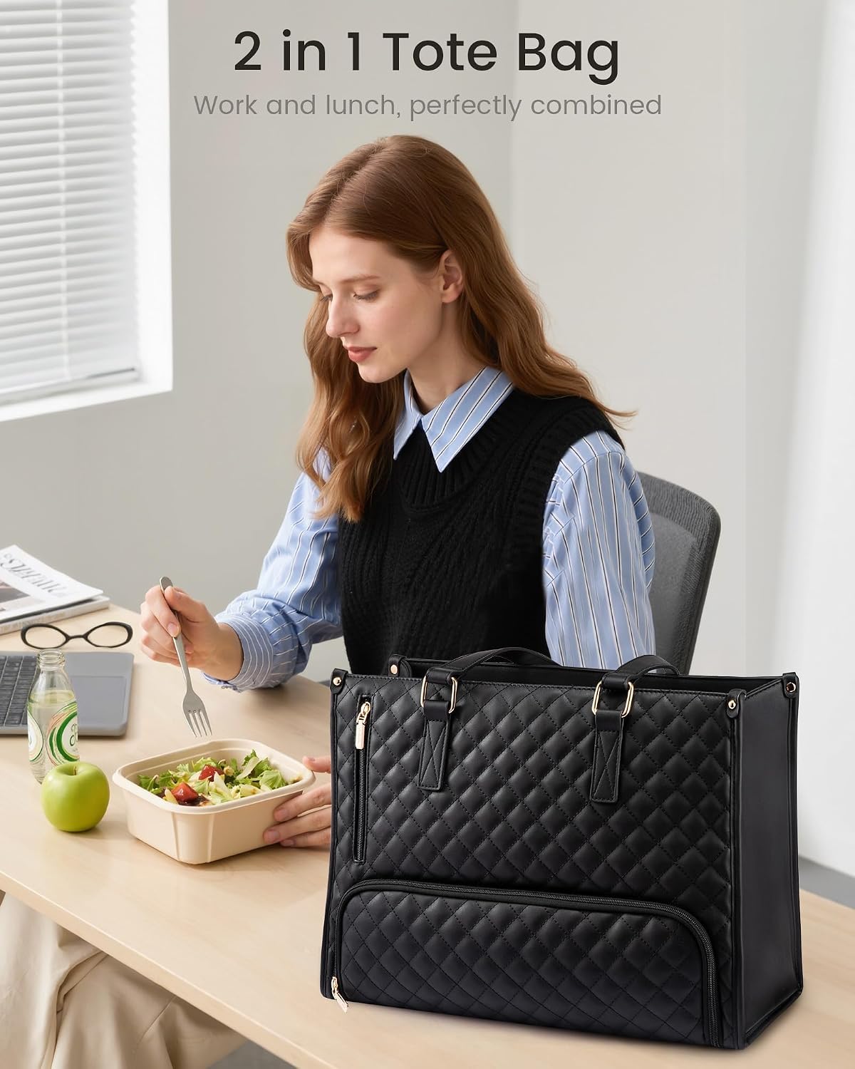 Thumbnail 1 de LOVEVOOK 15.6" Lunch Tote Bag with Insulation
