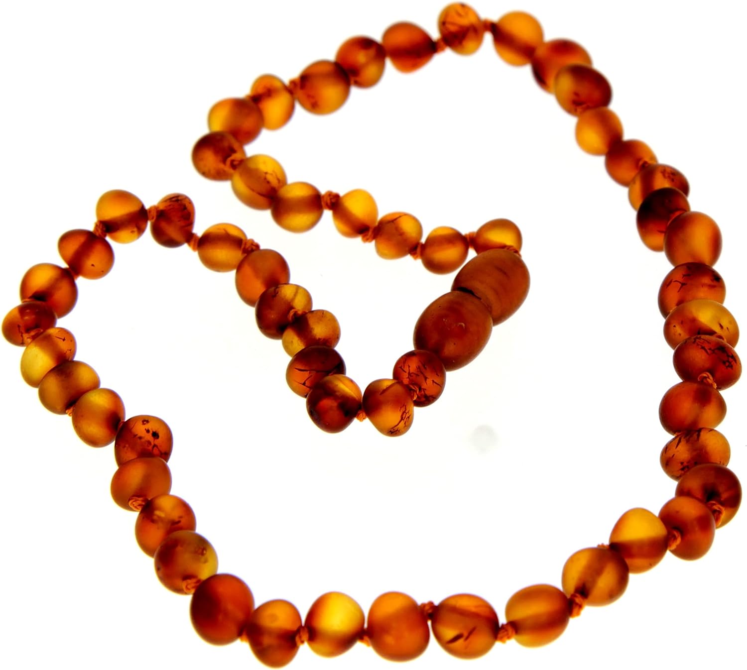 Detalle de Collier de cheville en ambre de la Baltique SilverAmber Jewellery (cognac, cerise, miel, citron ou ombré) – perles 100% authentiques