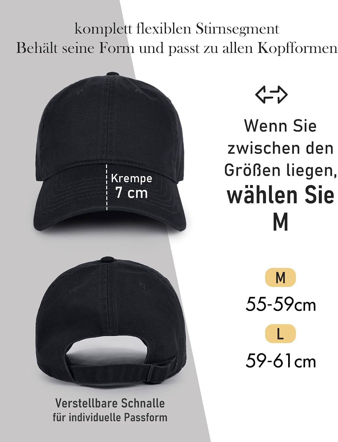 Thumbnail 1 de FURTALK Unisex Vintage Basecap aus Baumwolle mit verstellbarem Verschluss (M/L)