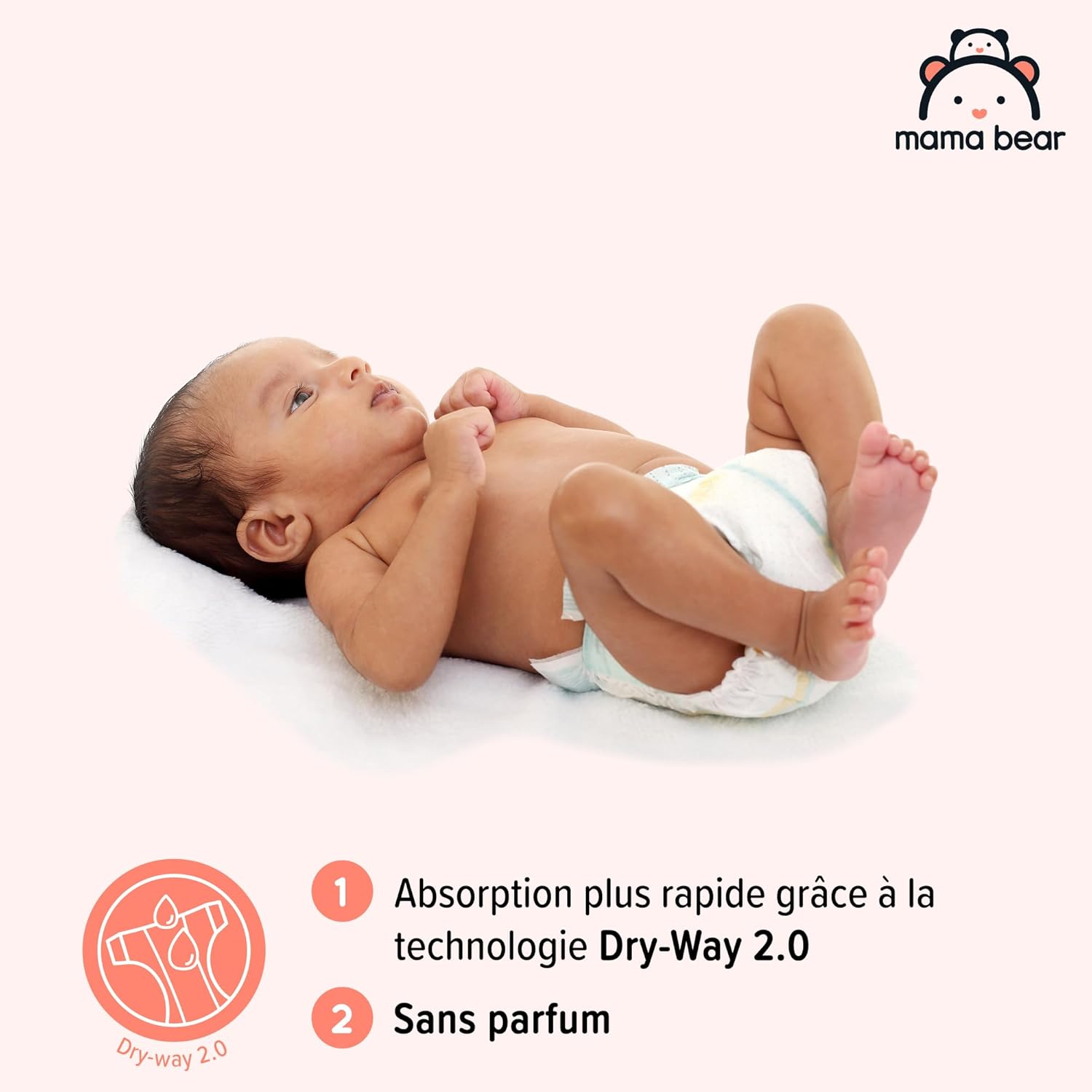Detalle 2 de Mama Bear Disney Couches bébé Taille 1 (2–5 kg), 96 pièces — Pack mensuel