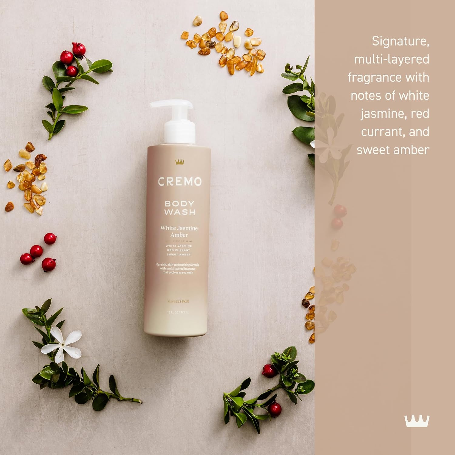 Detalle 2 de Cremo CMO03754 Women's Body Wash, White Jasmine Amber, 16 fl oz