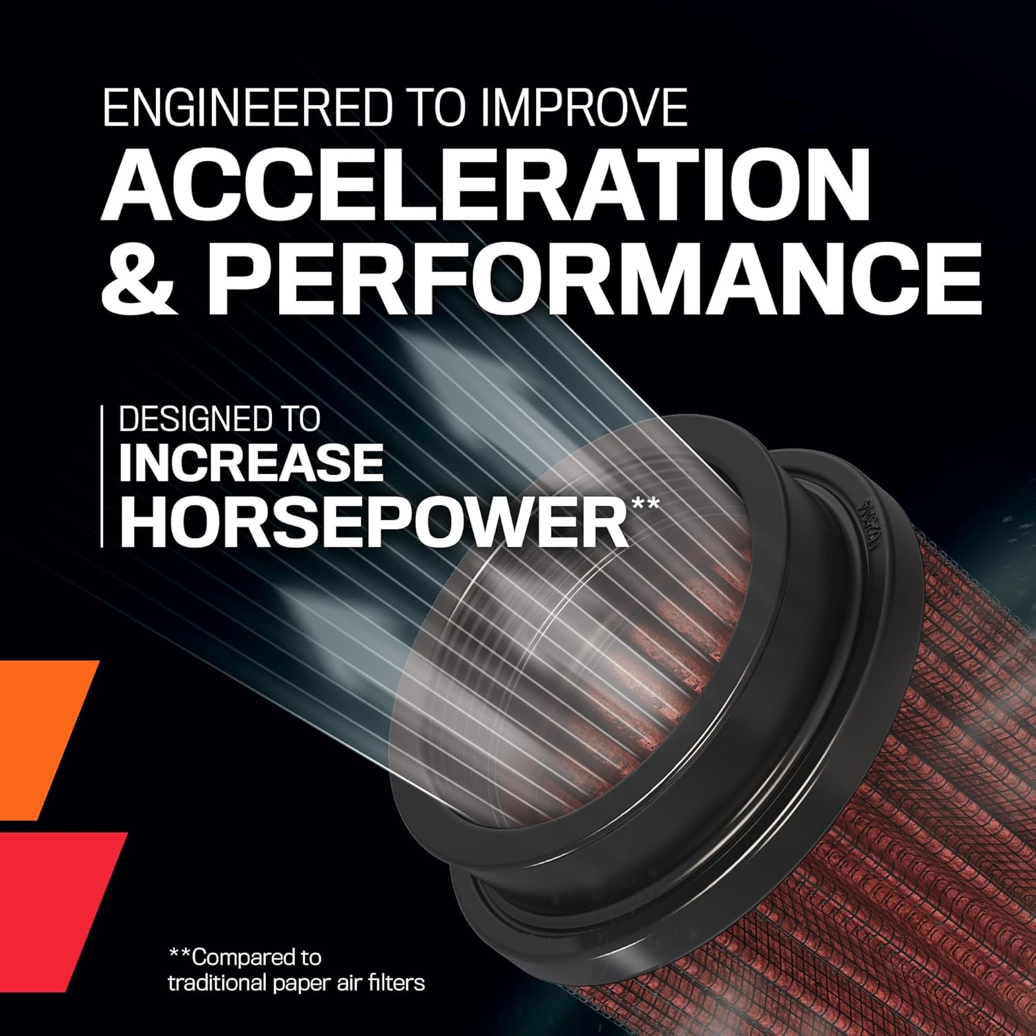 Thumbnail 1 de K&N Engine Air Filter for Yamaha MT-07/XSR700/Tracer 700/FZ-07 (YA-6814) – High Performance, Red