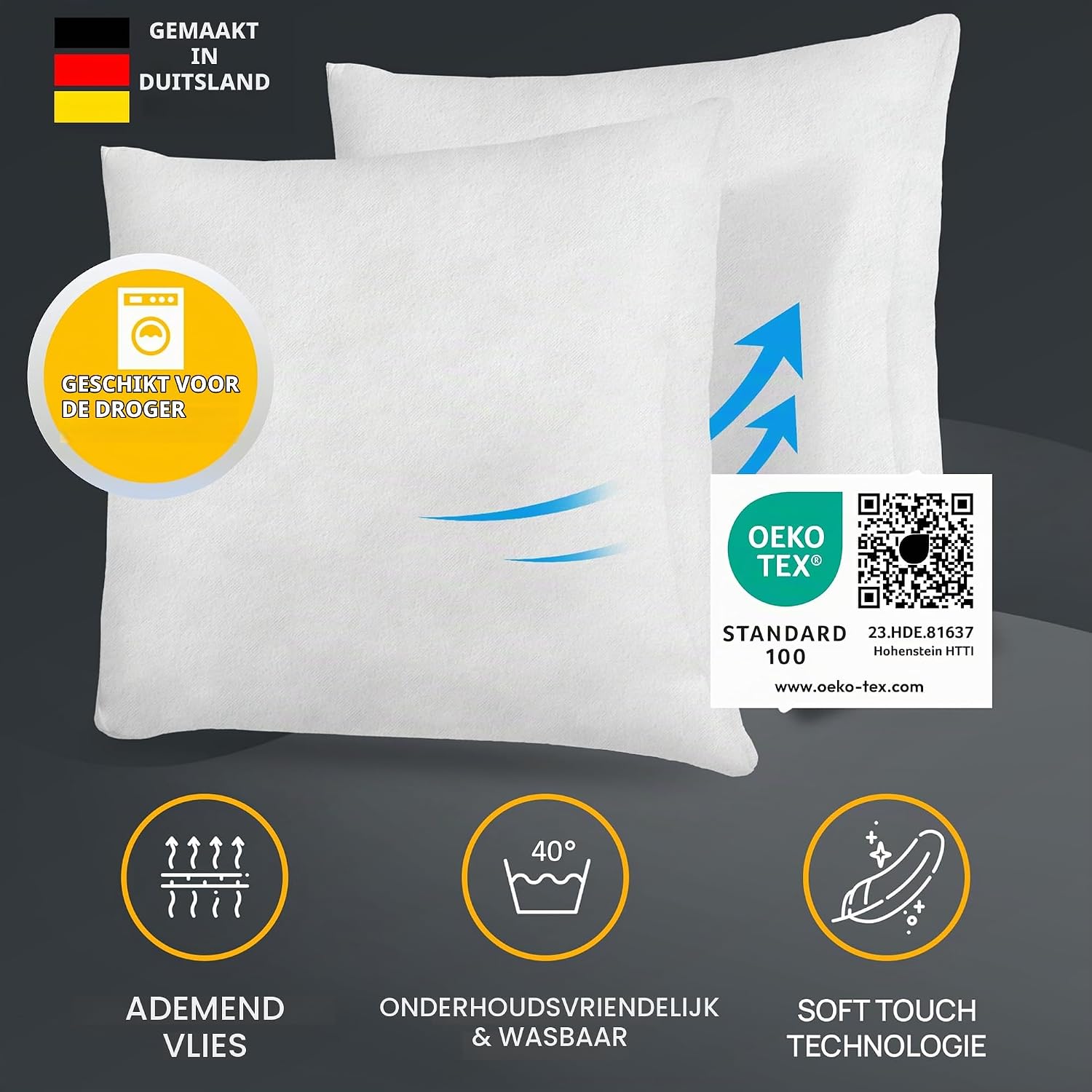 Detalle de LILENO HOME binnenkussens 50 x 50 cm, set van 2, wasbaar op 40 °C