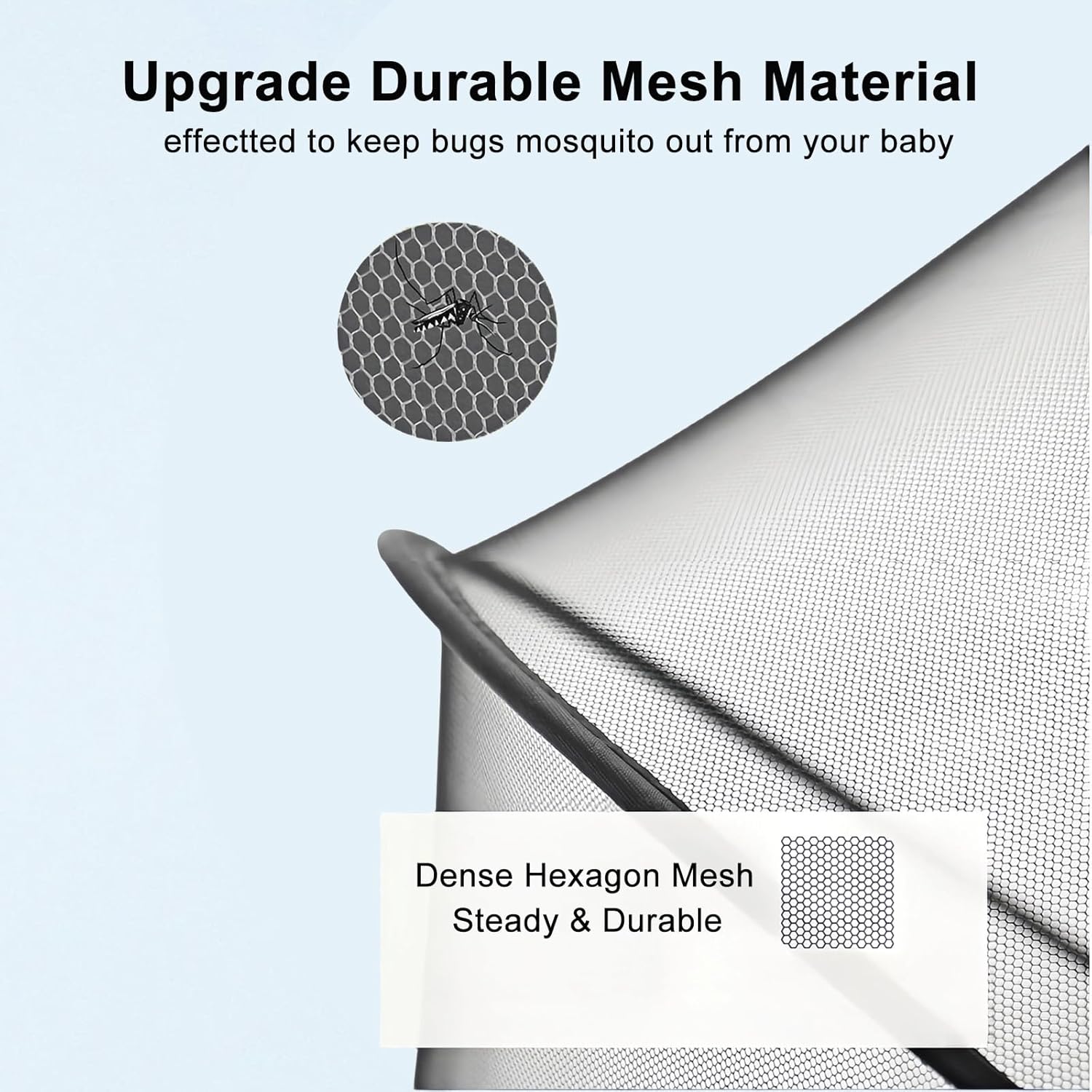 Thumbnail 3 de Universal Breathable Pram Mosquito Net with Two-way Zipper